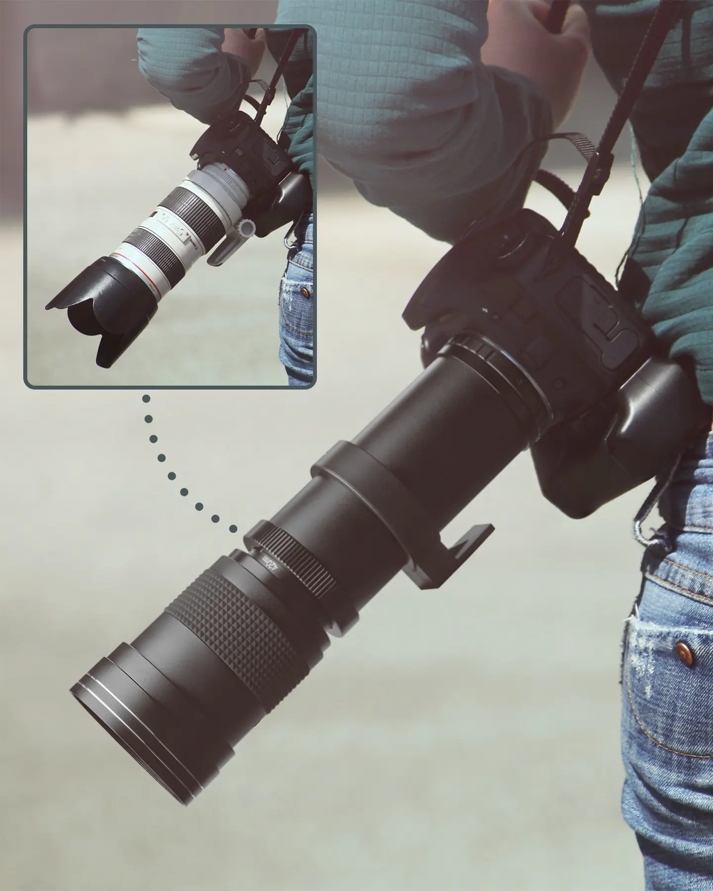 Compositing before and after